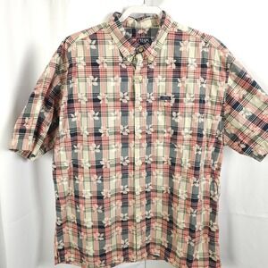 VTG Chaps Ralph Lauren Plaid Floral Button Down Shirt Mens XL